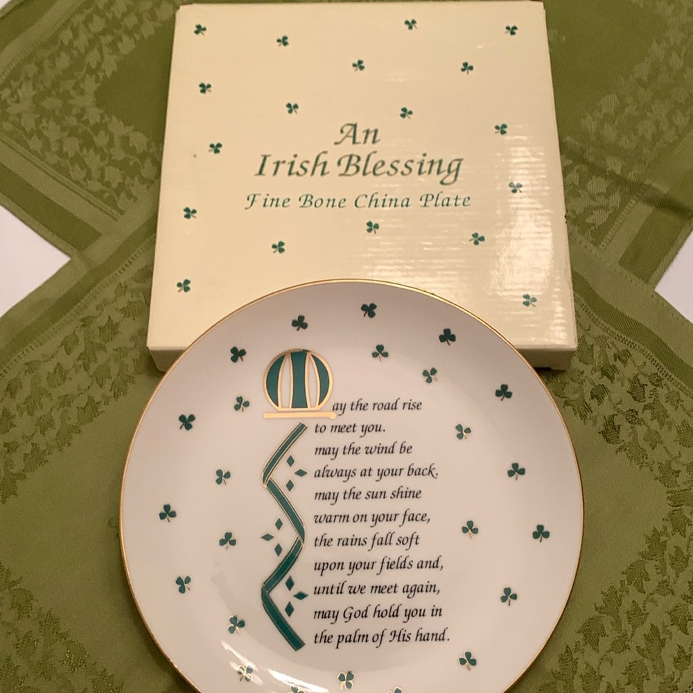 Vintage “An Irish Blessing” Bone China Plate. Original Box.